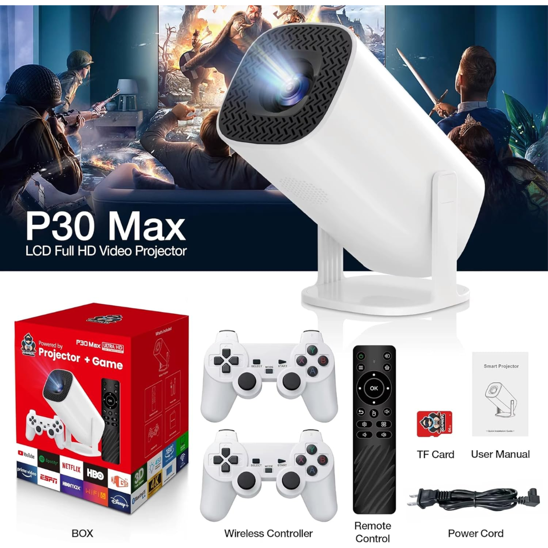 Cast Console™ 4K Ultra HD Retro Projector White