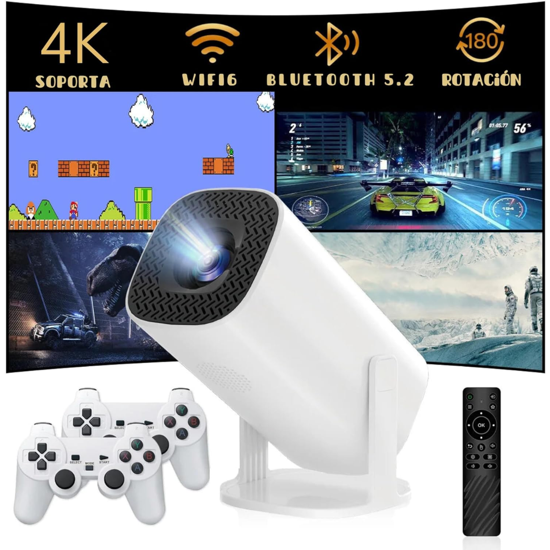Cast Console™ 4K Ultra HD Retro Projector White